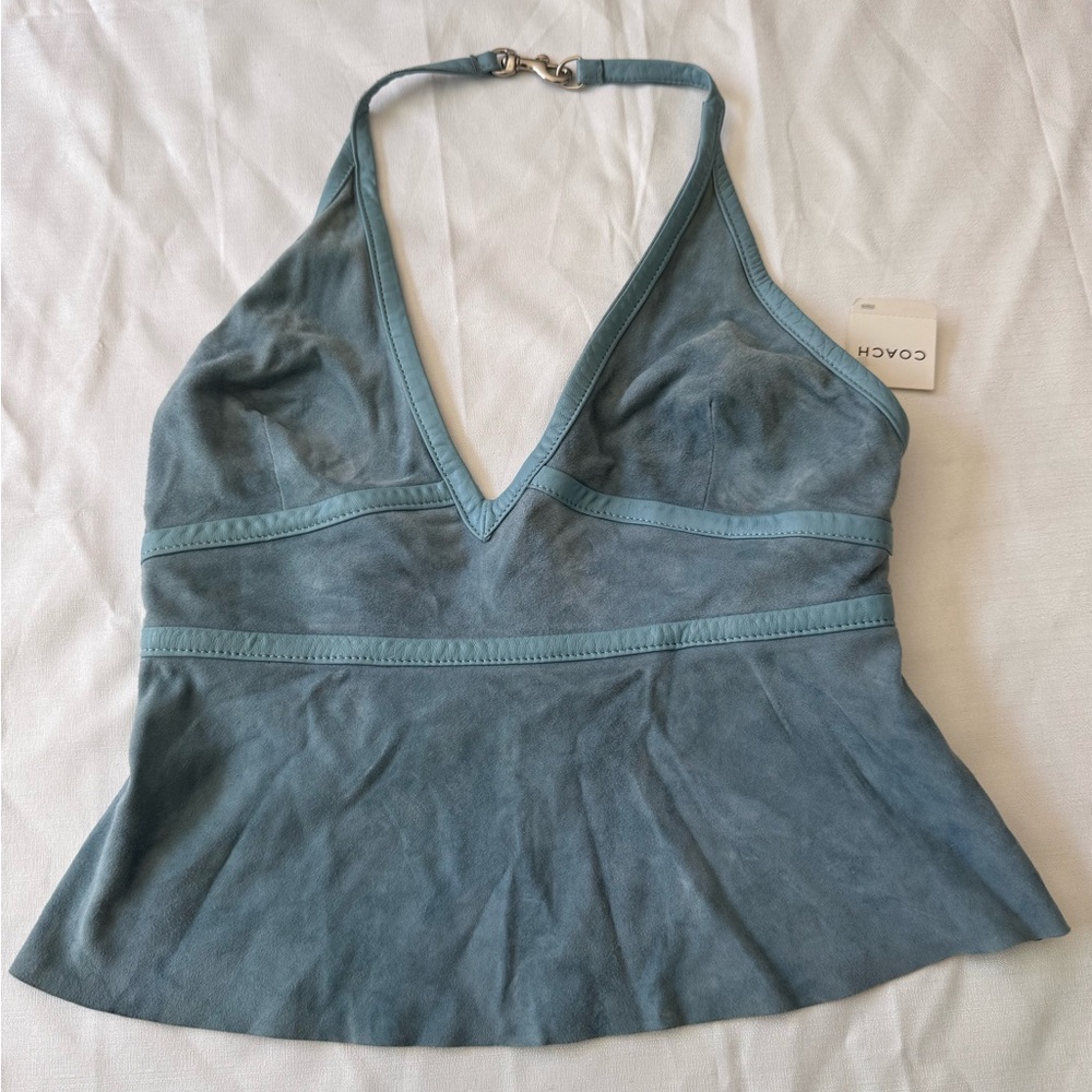 NWT Coach V neck Halter Top